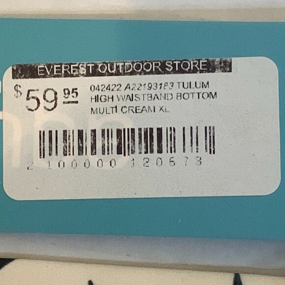 Aqua 2 Piece Floral Womens XL Bikini Quintsoul Multi Cream Sun Surf Sand Beach - Picture 10 of 12